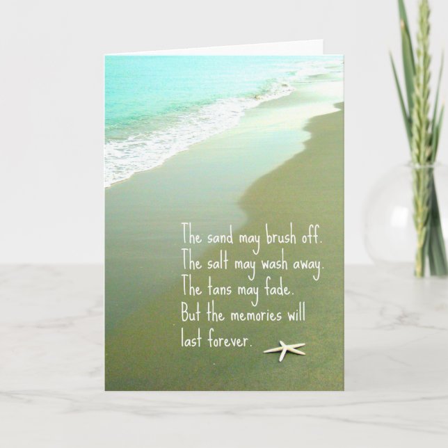 Beach Memories Last Forever Card (Front)