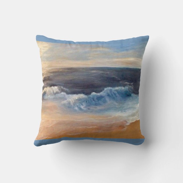 Beach Memories Throw Pillow (Back)