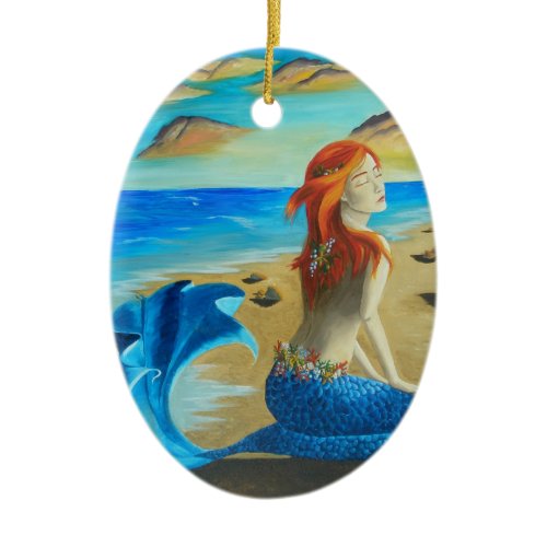 Beach Mermaid Ornament Siren Ornament