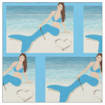 Beach Mermaid Sitting Thunder_Cove Fabric