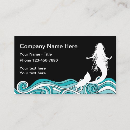 Beach Mermaid Theme Business Card