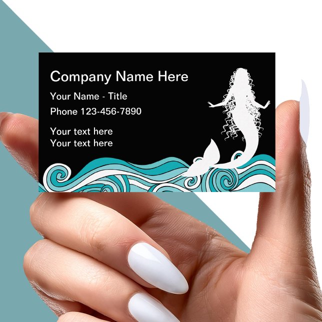 Beach Mermaid Theme Business Card (Creator Uploaded)