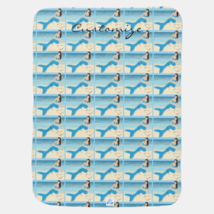 Beach Mermaid Valentine Thunder_Cove Baby Blanket