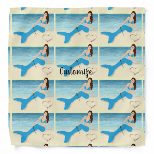 Beach Mermaid Valentine Thunder_Cove Bandana