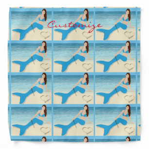 Beach Mermaid Valentine Thunder_Cove Bandana