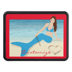 Beach Mermaid Valentine Thunder_Cove Hitch Cover