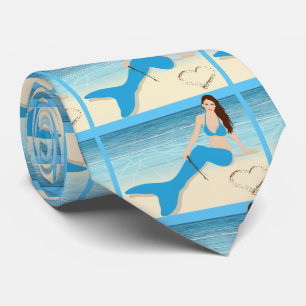 Beach Mermaid Valentine Thunder_Cove Neck Tie