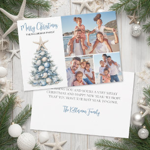 Beach Merry Christmas Family Photo Holiday Card
