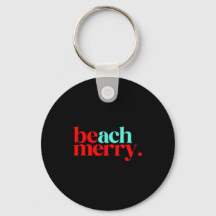 Beach Merry Christmas Funny  Keychain