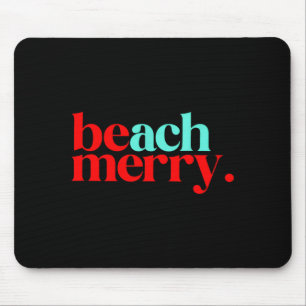 Beach Merry Christmas Funny Mouse Pad