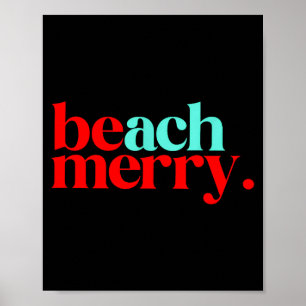 Beach Merry Christmas Funny  Poster