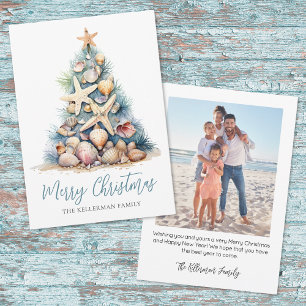 Beach Merry Christmas Holiday Card