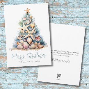 Beach Merry Christmas Holiday Card