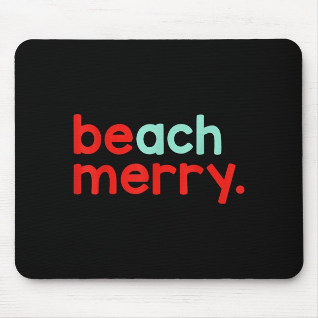 Beach Merry Christmas  Mouse Pad (Front)