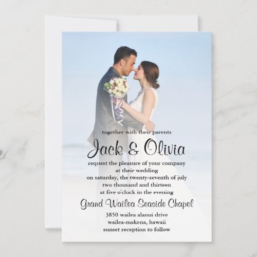 Beach Mist Wedding Invitation