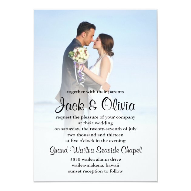 Beach Mist Wedding Invitation