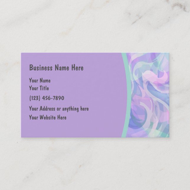 Beach Modern Pastel Color Background Business Card (Front)