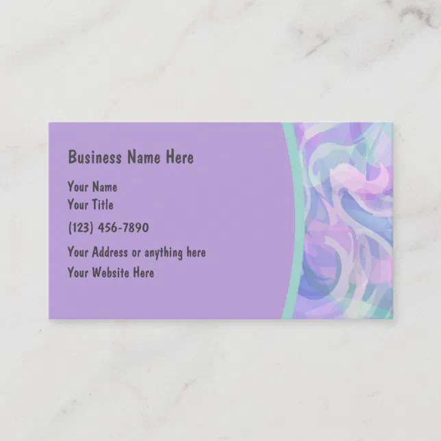 Beach Modern Pastel Color Background Business Card | Zazzle