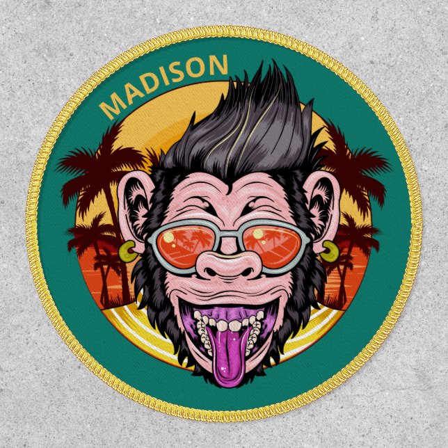 Beach Monkey custom name Patch (Front)