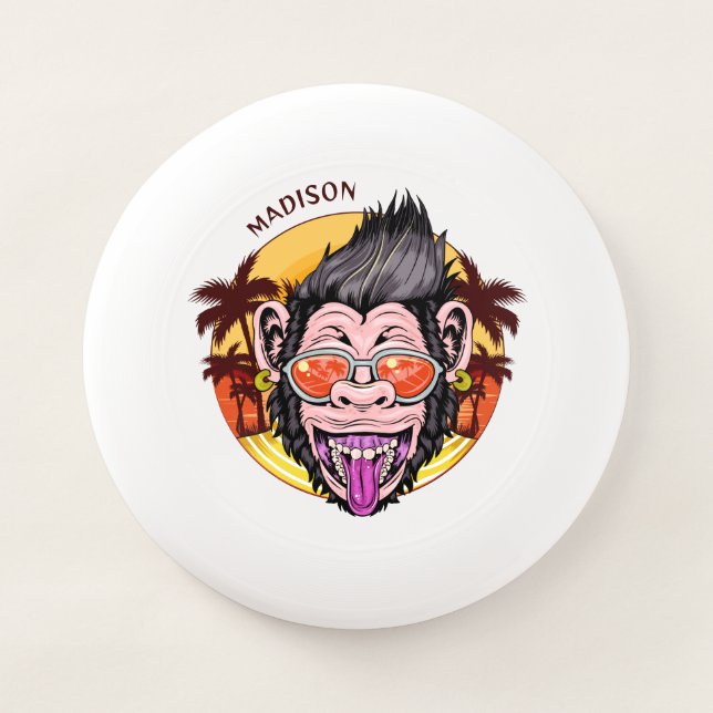 Beach Monkey custom name Wham-O Frisbee (Front)