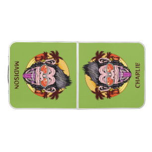 Beach Monkey custom names Beer Pong Table