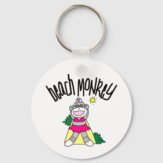 Beach Monkey Keychain (Front)