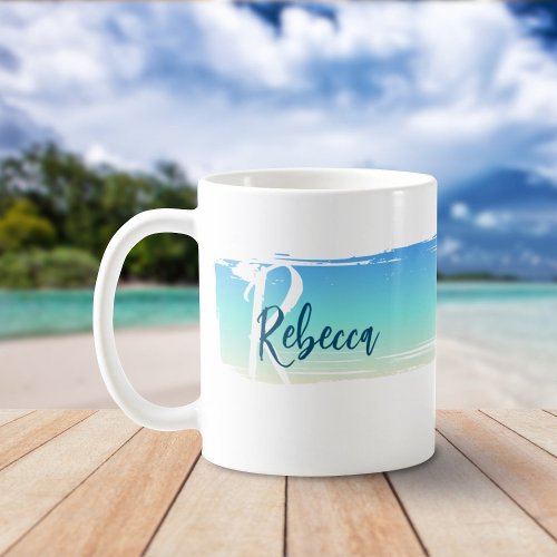 Beach Monogram Coffee Mug