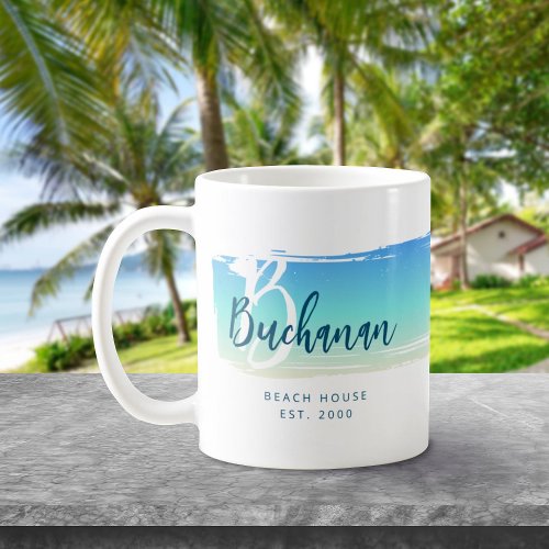 Beach Monogram Coffee Mug