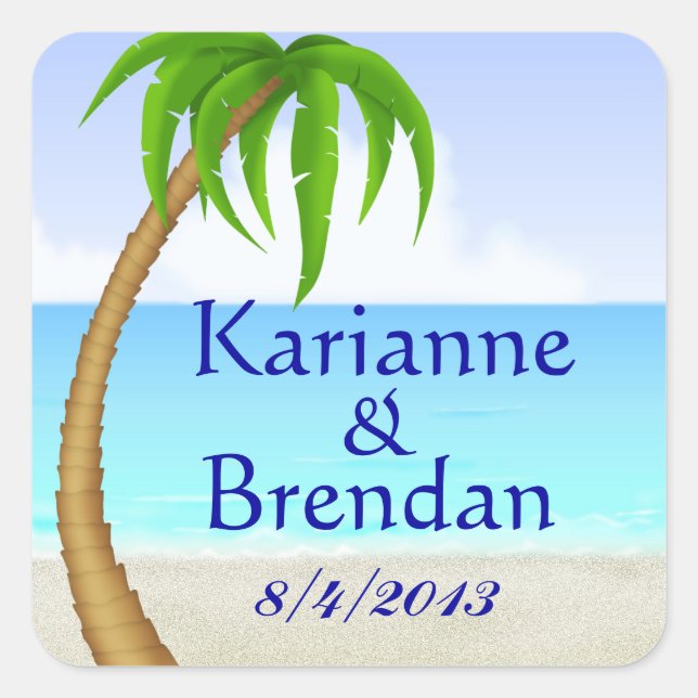 Beach Monogram Sticker - SRF (Front)