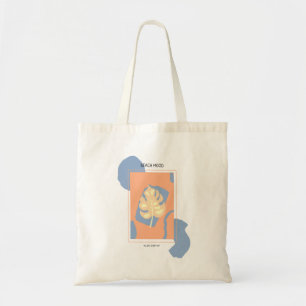 Beach Mood Abstract Tropical Leaf Tote Bag