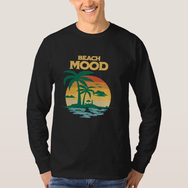 Beach Mood  Aloha Hawaii Hawaiian Island Palm Tree T-Shirt (Front)