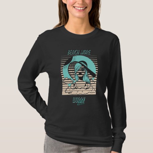 Beach More Worry Less  Vacation Summer Vibes T_Shirt