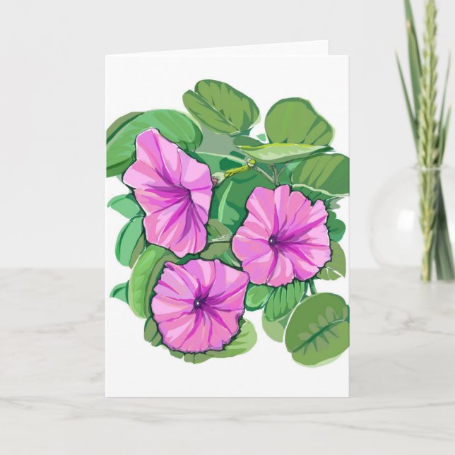 Beach Morning Glory Card (Front)