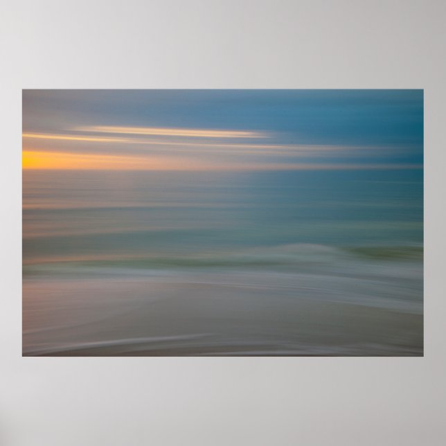 Beach Motion Blurred Abstract | Florida, USA Poster (Front)