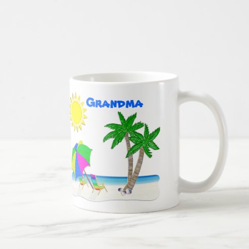 Beach Mugs Personalized Grandma Mugs