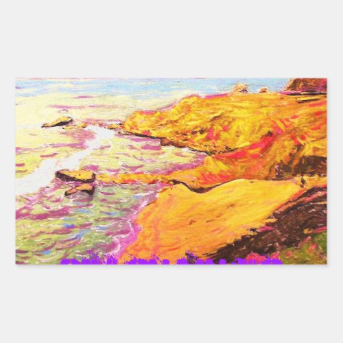 beach music rectangular sticker