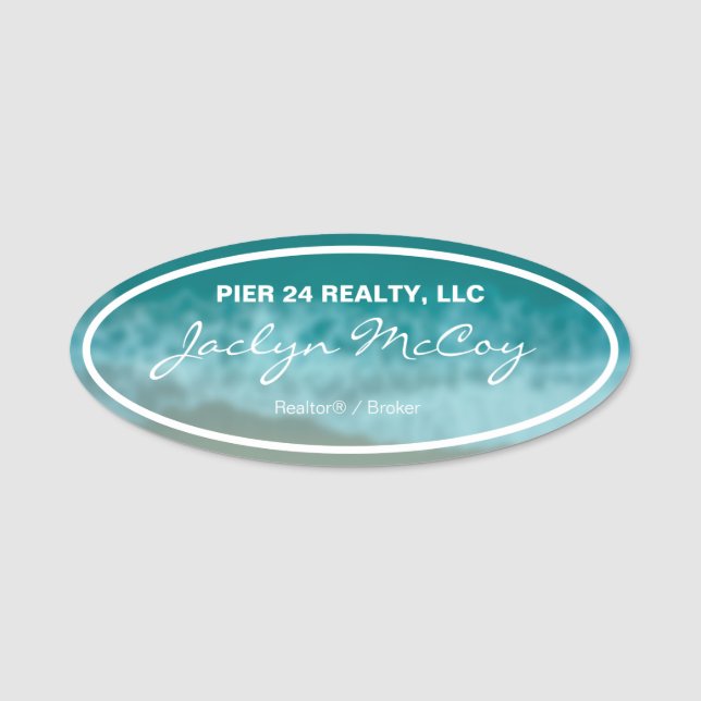 Beach Nametag Name Tag (Front)