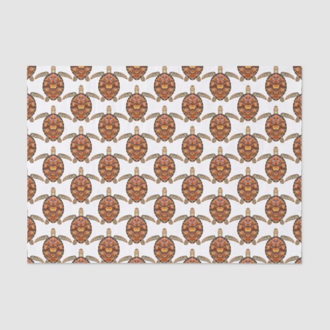 Beach Nature Theme Sea Turtle Tissue Paper (Front)