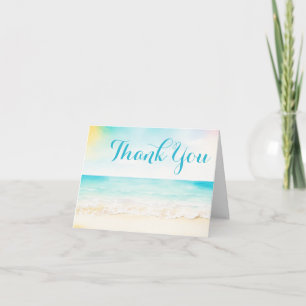 Beach Nautical Cruise Employee Appreciation Letterpress Thank You Card