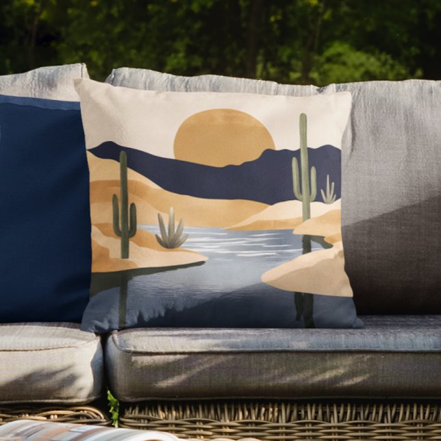 Beach Nautical Desert Southwest Patio Pool Outdoor Pillow (Creator Uploaded)
