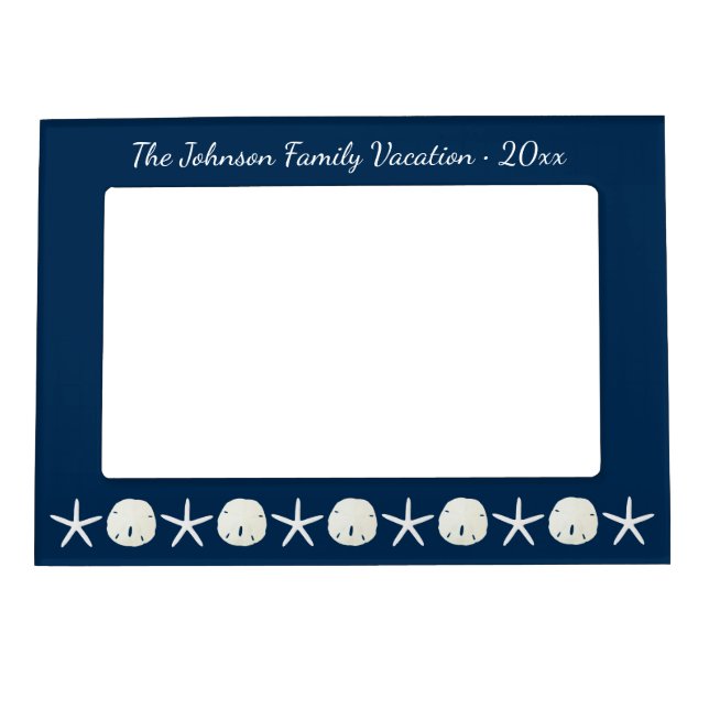 Beach Nautical Navy Blue Magnetic Frame (Front)
