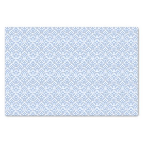 Beach Nautical Shell Pattern Light Blue and White Tissue Paper