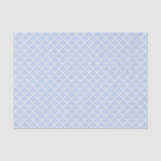 Beach Nautical Shell Pattern Light Blue and White Tissue Paper
