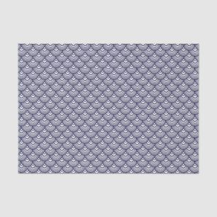 Beach Nautical Shell Pattern Navy Blue and White Tissue Paper