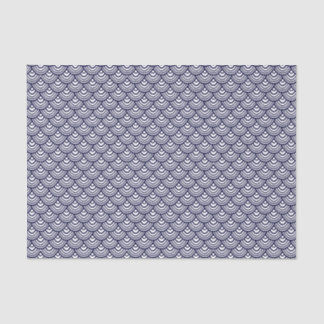 Beach Nautical Shell Pattern Navy Blue and White Tissue Paper
