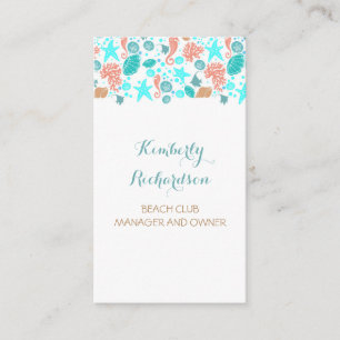 Beach Nautical Underwater Treasures Ocean Pearls Business Card