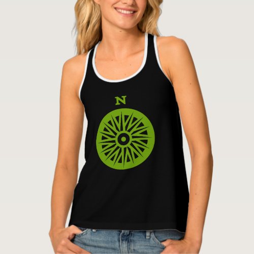 Beach Nautical Wheel Graphic Womens Girlfriend  Tank Top