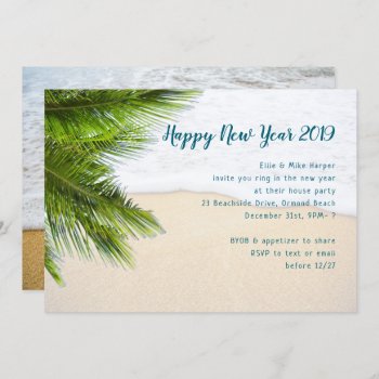 Beach New Years Eve Party Invitation by holiday_store at Zazzle