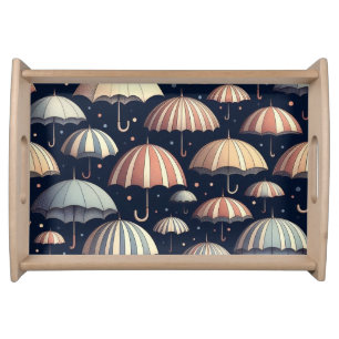 Beach Nights in The Rain Serving Tray