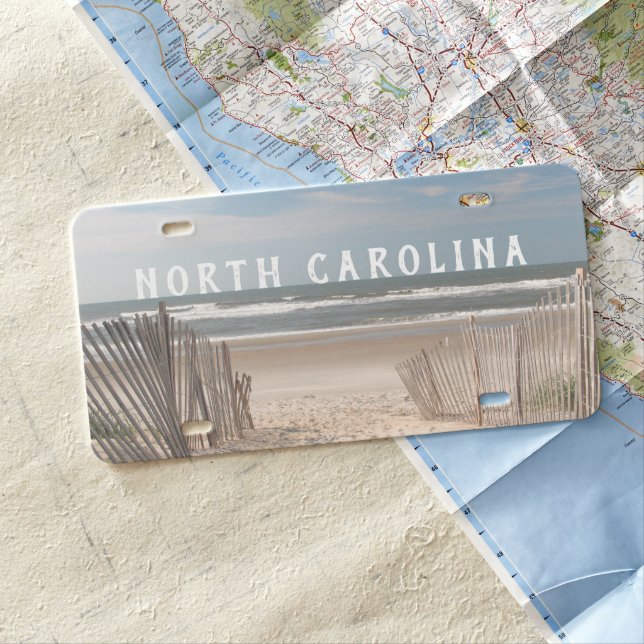 Beach North Carolina License Plate (In Situ)
